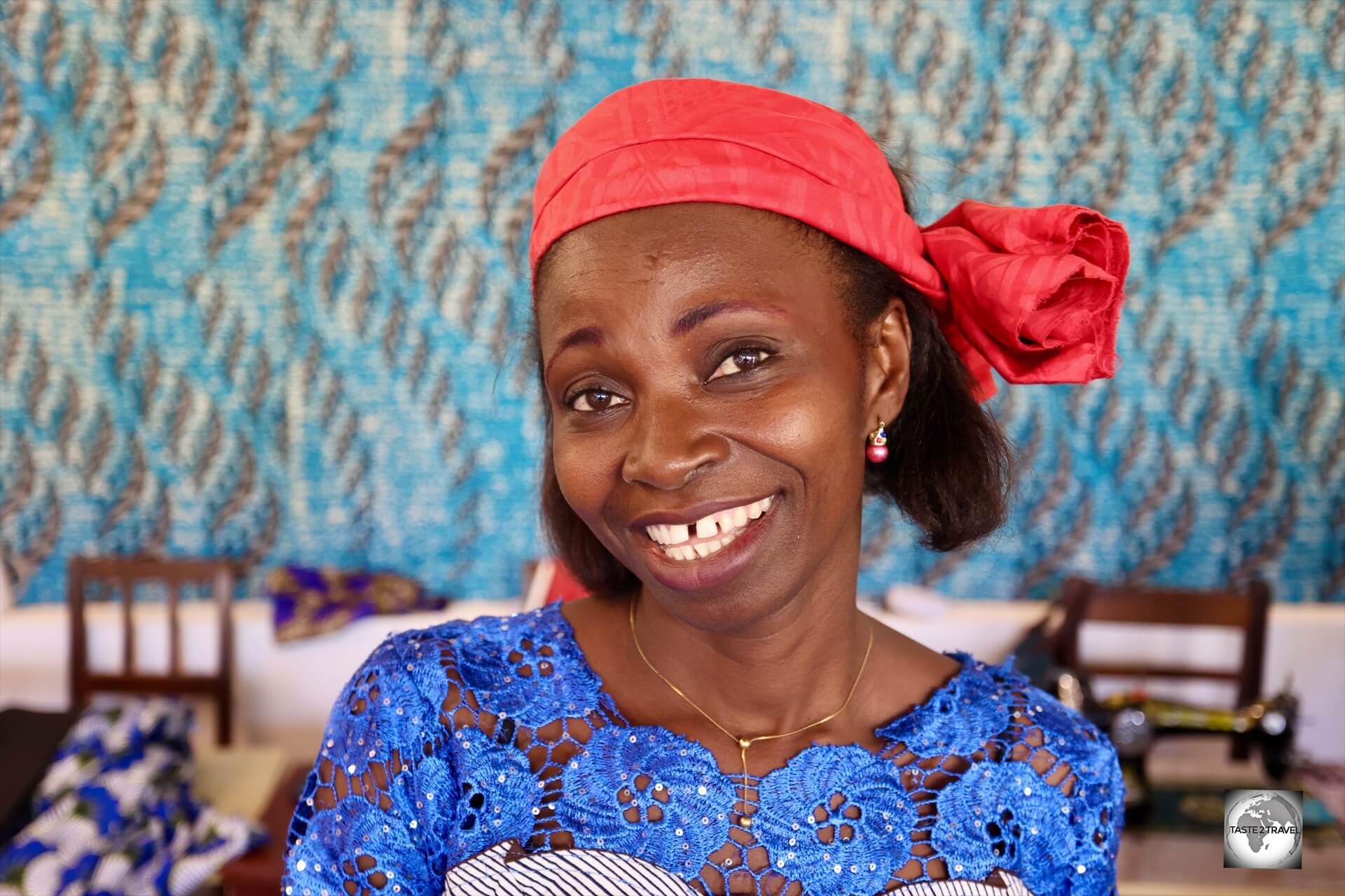 One of the friendly team members at Ndara, where 14 local artisans work full-time.