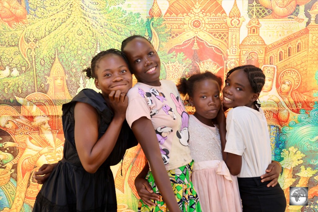 The youth of Bangui, inside the Maison Russe, a Russian Cultural Centre which is sponsored by the Wagner mercenary group.