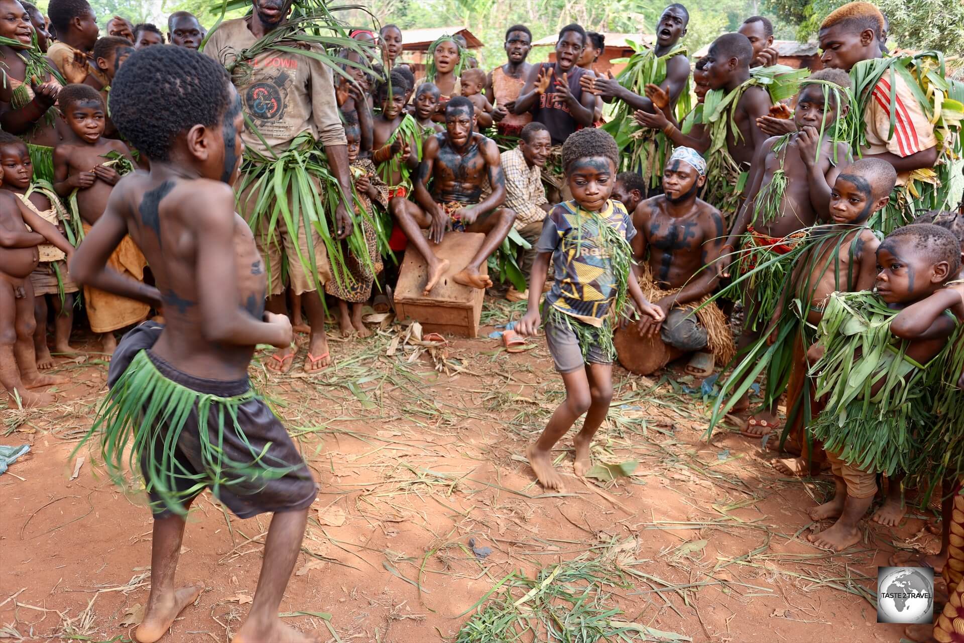 An unforgettable musical and dance performance, especially by the children, by the Ata Pygmy community in the remote village of Kpèkèto