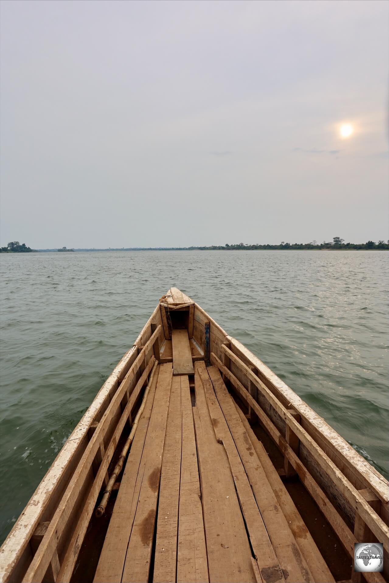 A sunset cruise on the Ubangi River.