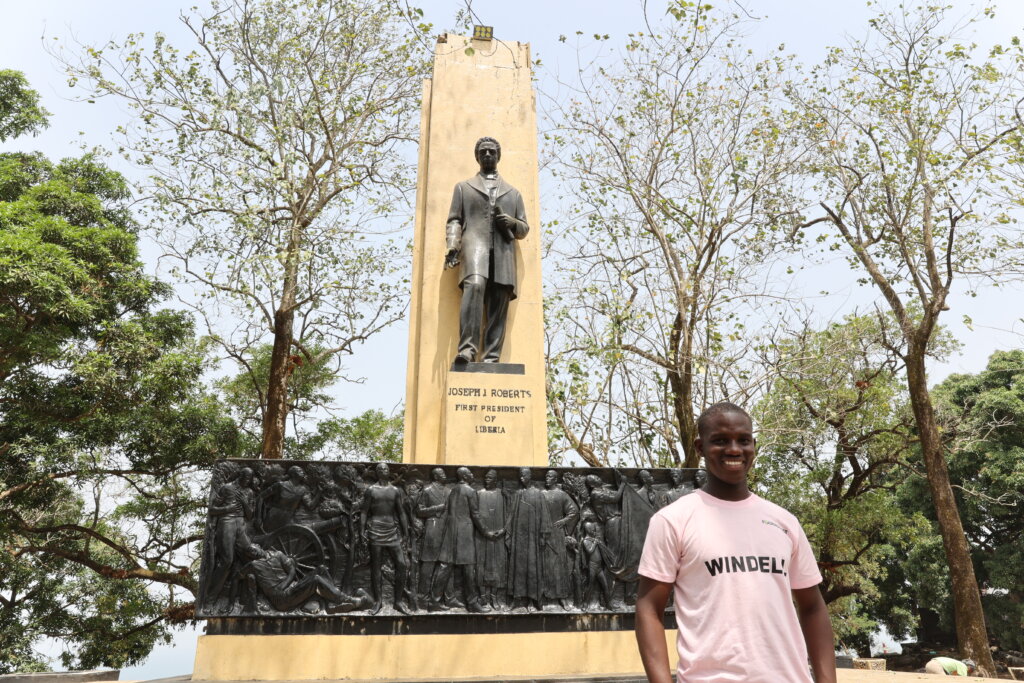 Exploring the sights of Monrovia with the wonderful Windell King.