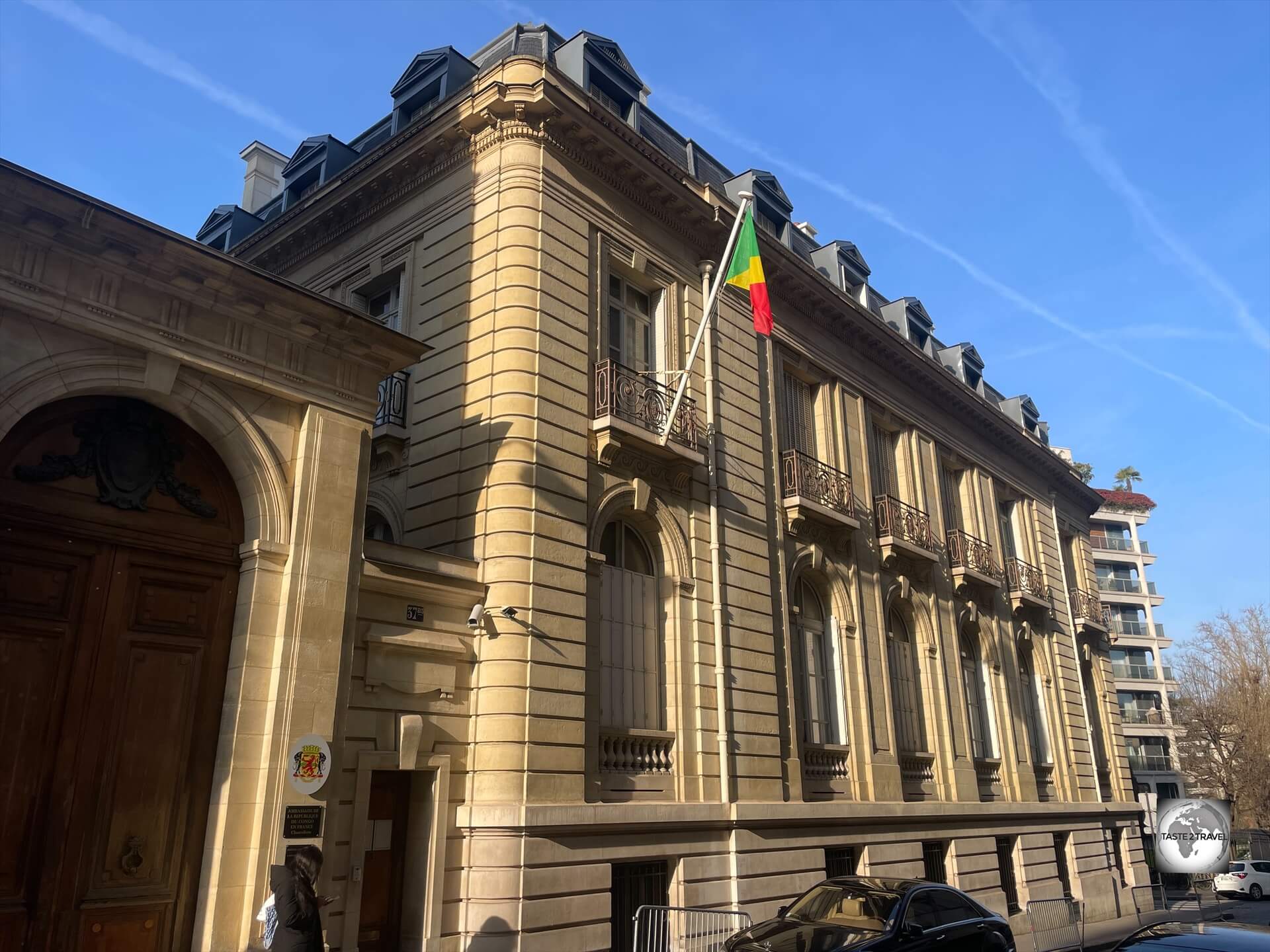 The Republic of the Congo embassy in Paris, which is located a short walk from the Arc de Triomphe.