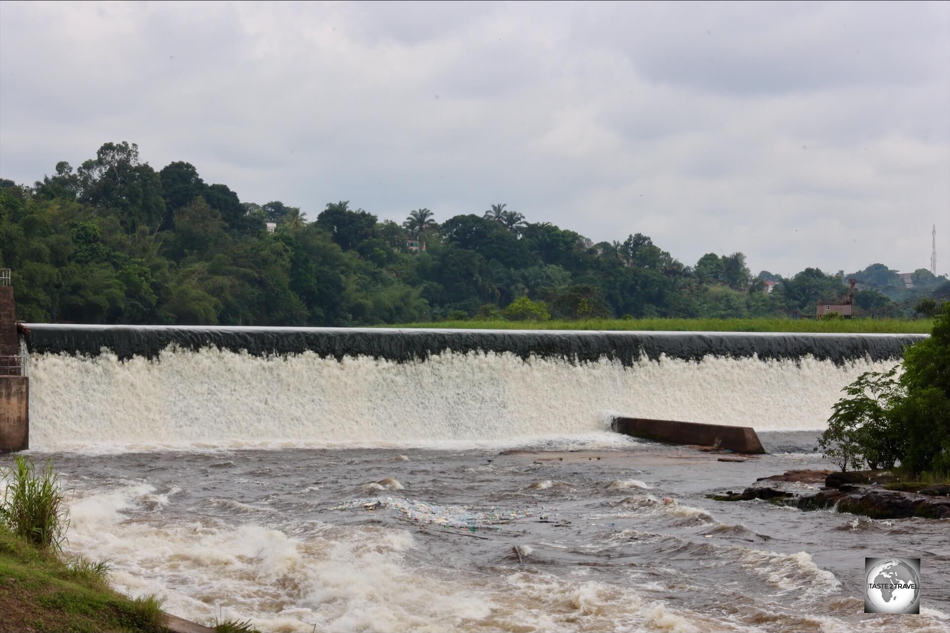 A view of the Djoué River Barrage from the Brazzaville Beach Hotel.