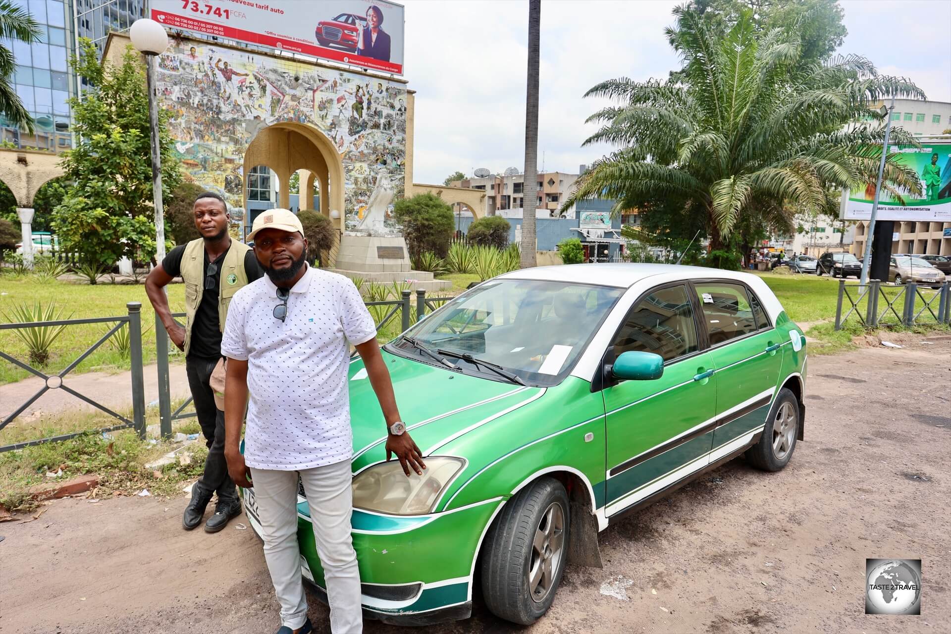 I did a city tour of Brazzaville with a guide and a taxi driver.