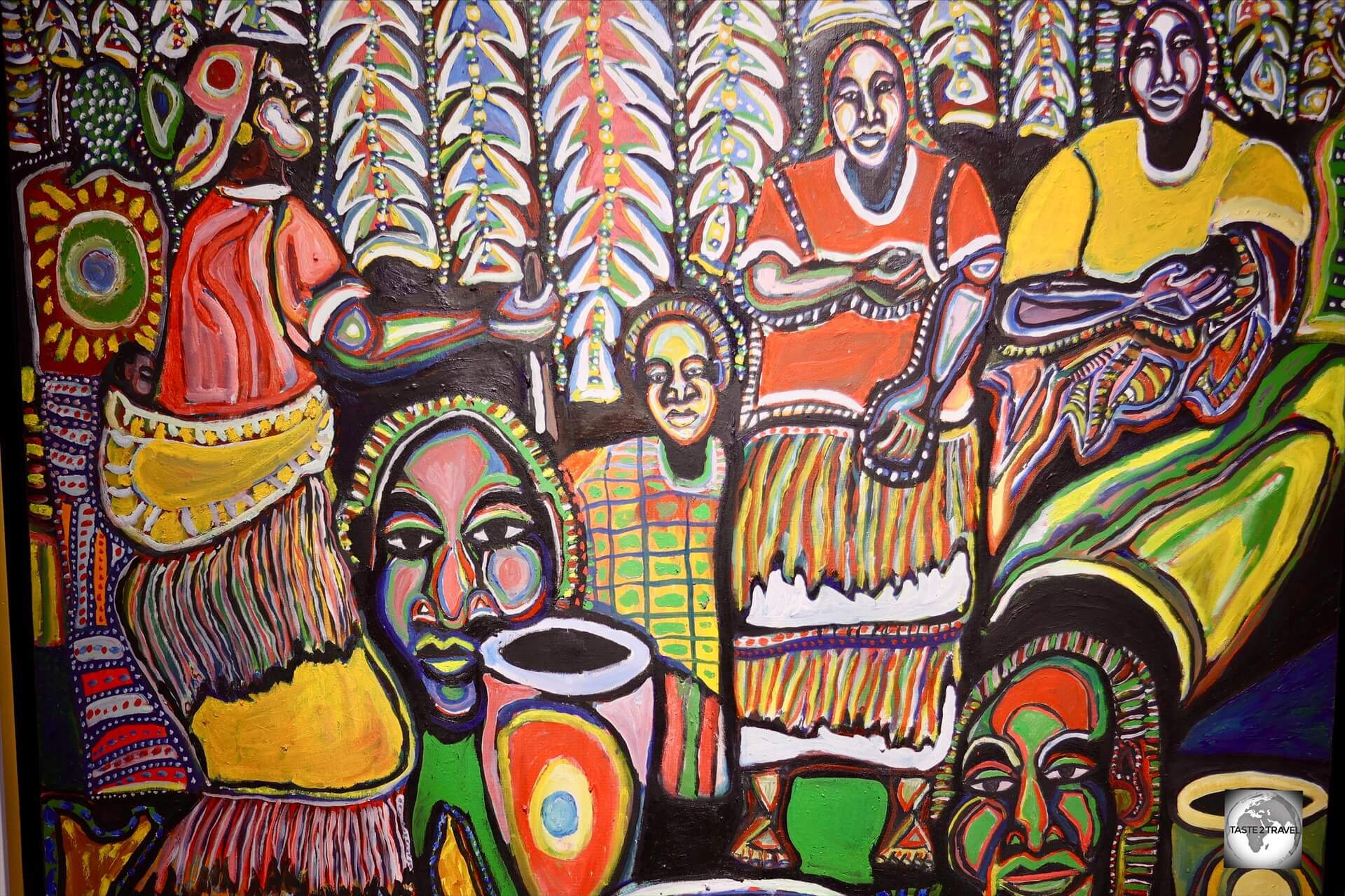 One of many paintings which are offered for sale at the wonderful Brazza-Art-Galerie in Brazzaville.
