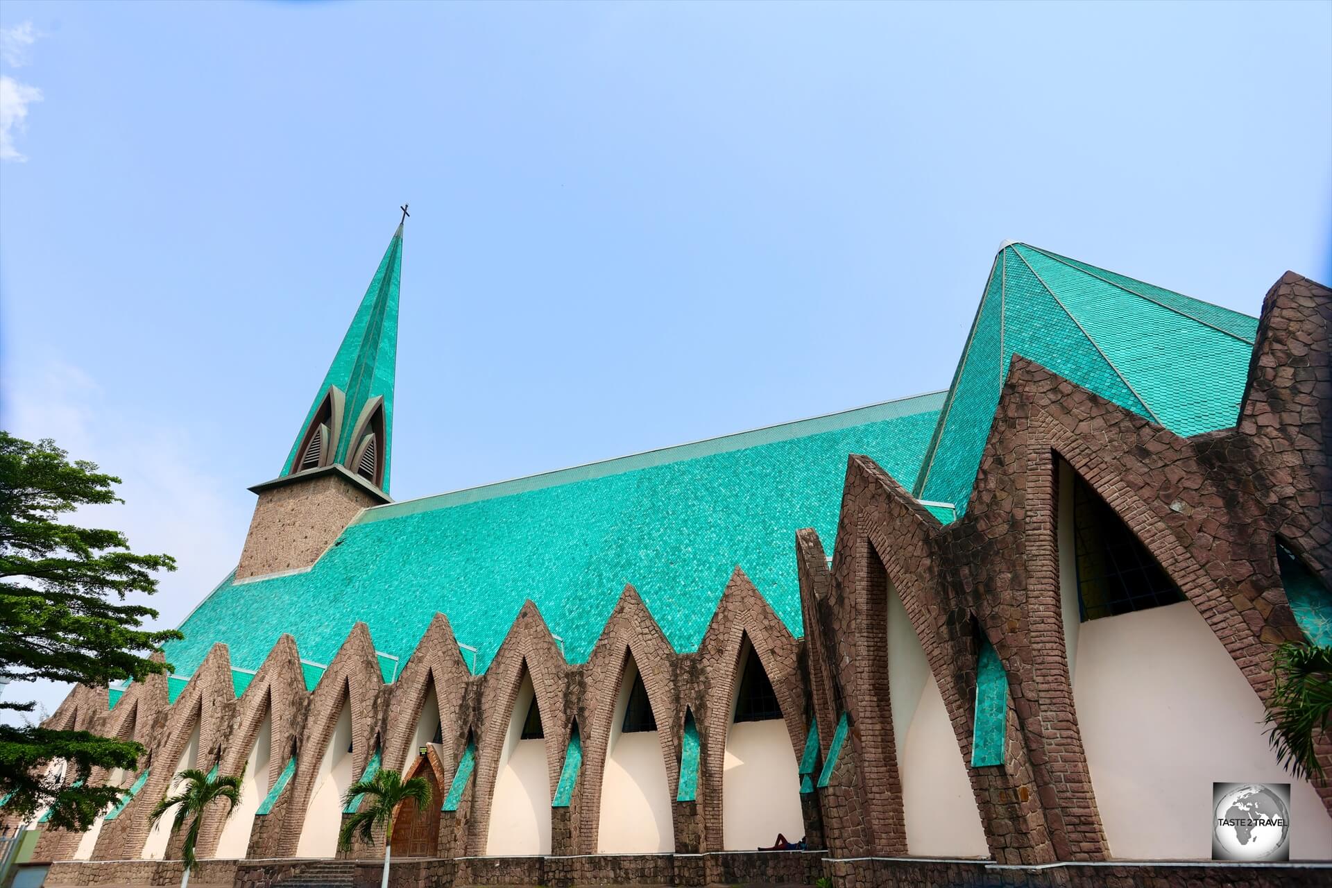 With its striking green tiled roof, Sainte-Anne of the Congo Basilica is one of the most iconic structures in Brazzaville.