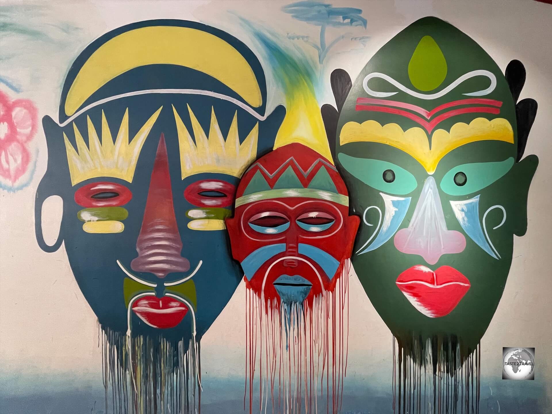 Brazzaville is a city with a thriving art scene (such as this street art) and a renown musical scene.