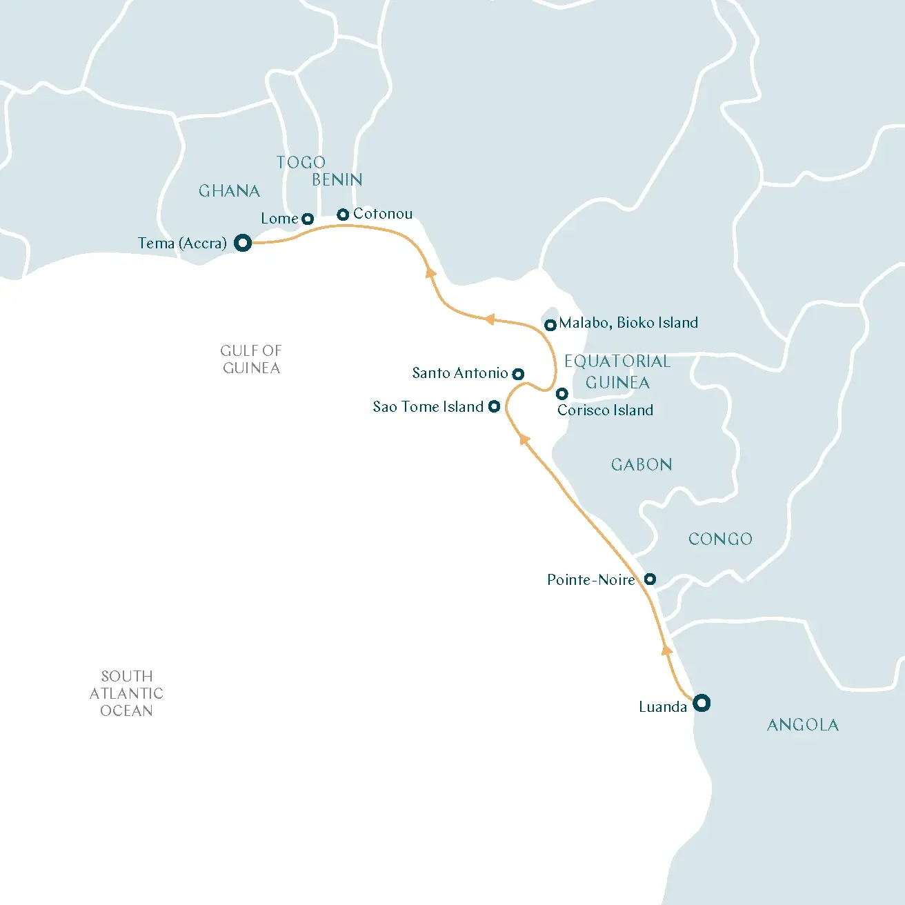 One cruise ship company which calls at Point-Noire is Swan Hellenic on their Southwest Africa Cruise.