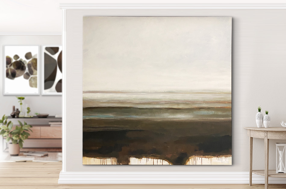 Abstrakt stor tavla konst Tomas Vagner minimalistisk