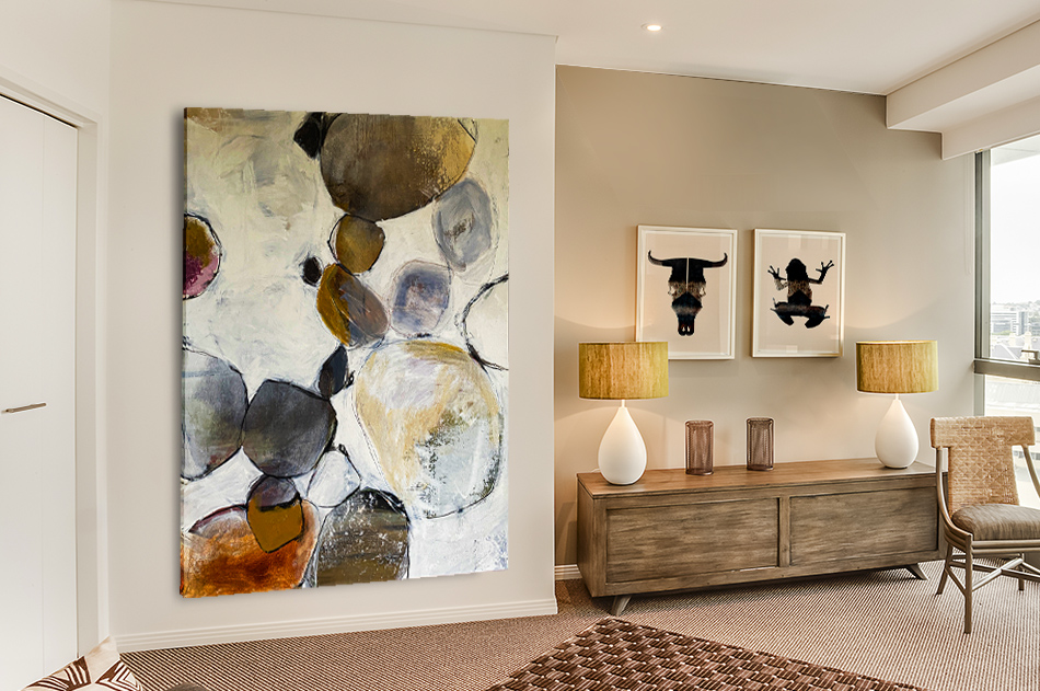 Balanced pebbles abstract art tomas vagner kopiera konst tavla tomas vagner galleri skåne konstnär höganäs
