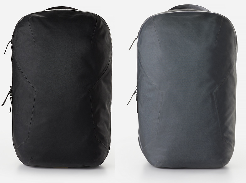 Veilance Nomin backpack colors black and ash.