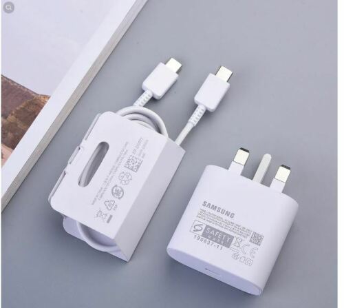 Samsung 25W Super Fast Charger Plug & CABLE Galaxy S21 S21+ Ultra 5G UK –  TCLINKS LIMITED