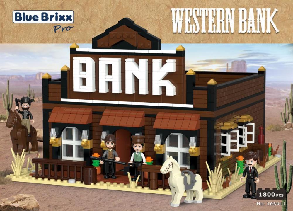 Western bank z klocków