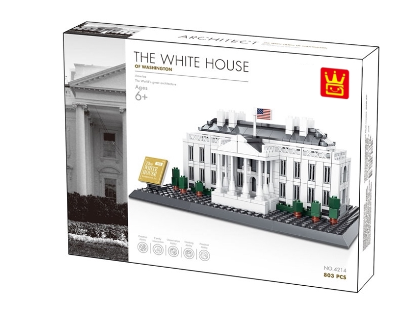 Biały Dom, Waszyngton USA z klocków kompatybilnych z LEGO opakowanie