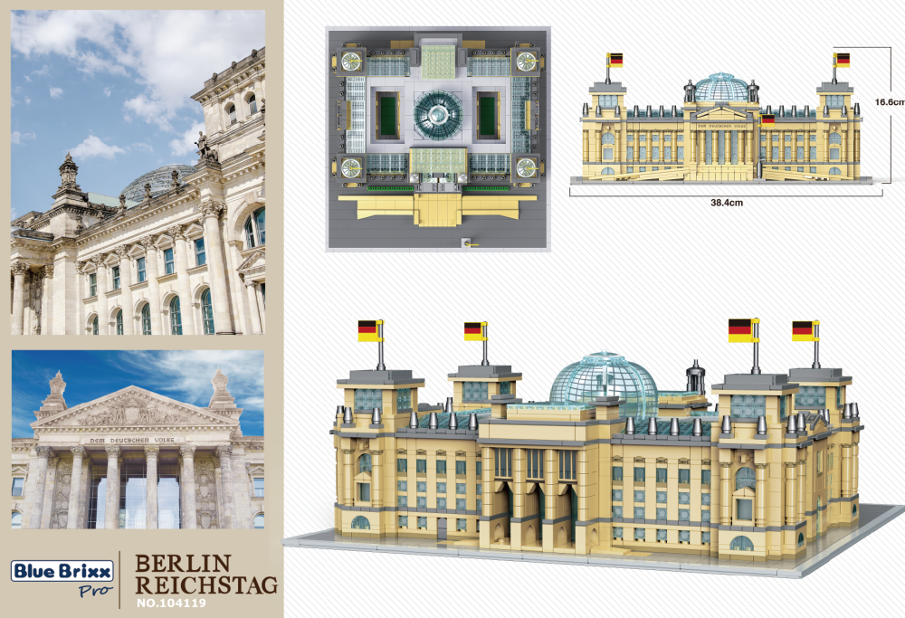 Reichstag, Berlin z klocków kompatybilnych z LEGO