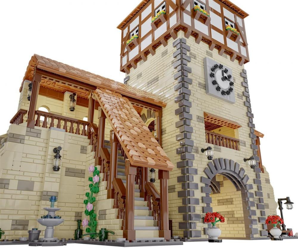 Brama miejska z drewnianymi elementami – alternatywa LEGO