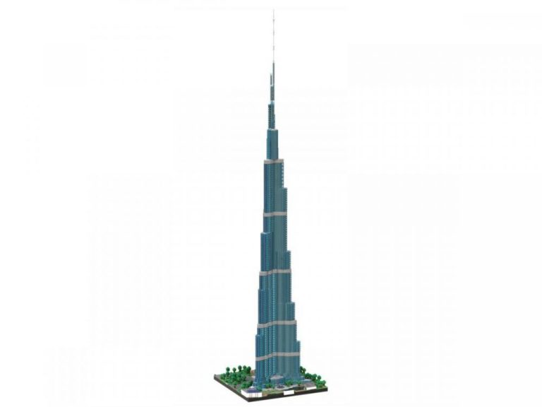 Burdż Chalifa z klocków kompatybilnych z LEGO – 1,67 m wysokości!
