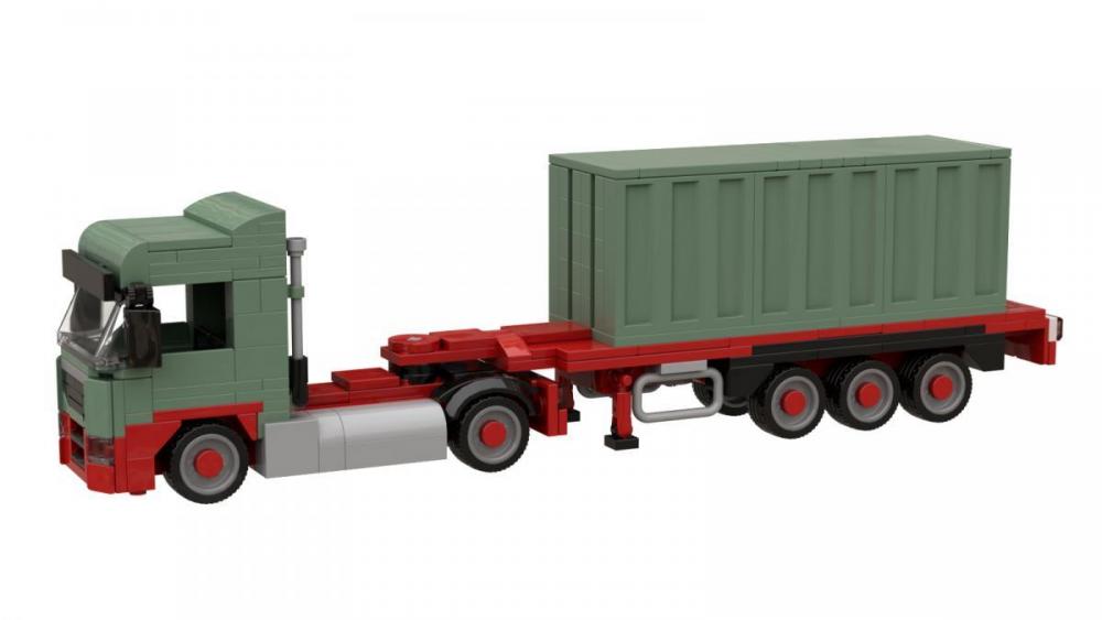 Ciężarówka z kontenerem transport morski – zamiennik LEGO