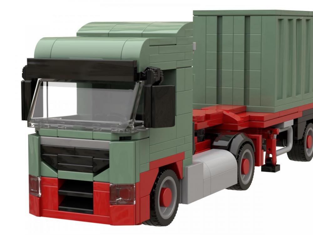 Ciężarówka z kontenerem transport morski – zamiennik LEGO