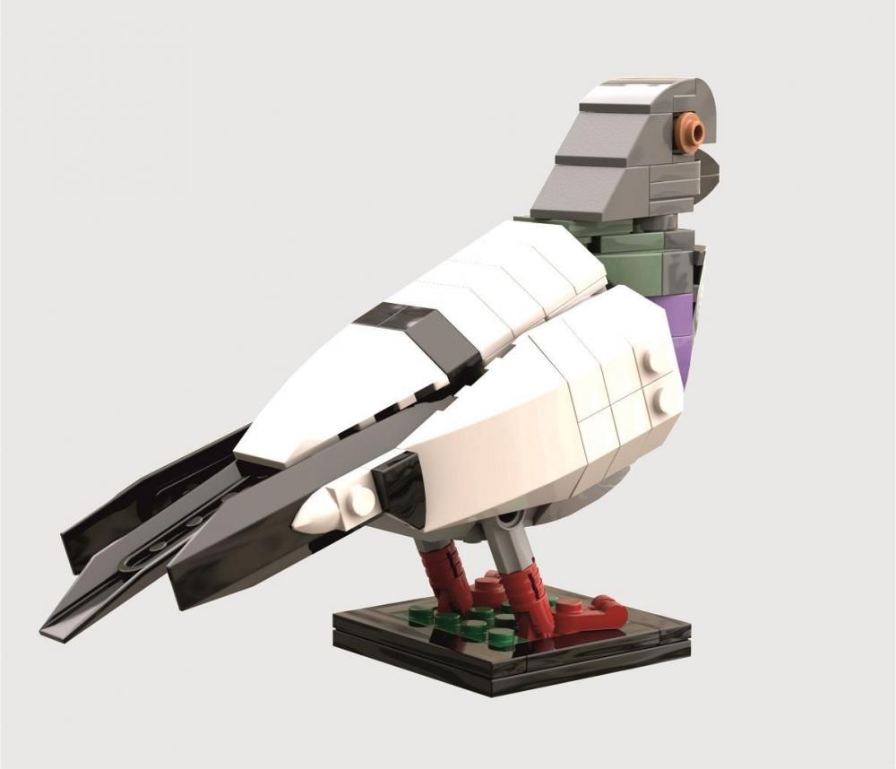 Gołąb alternatywa LEGO ptak z klocków