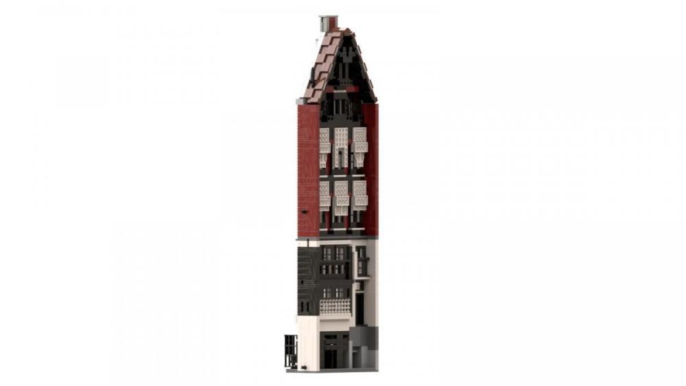 Holenderski dom fasada Amstel 1 z klocków pasujących do LEGO