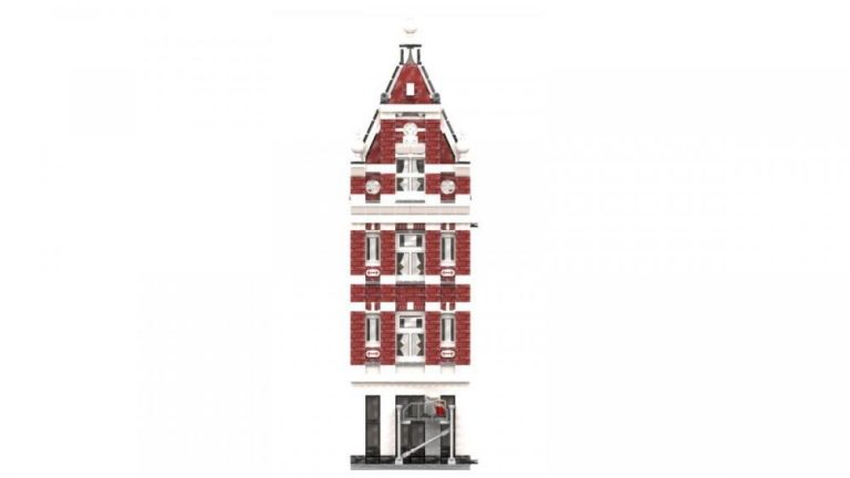 Holenderski dom fasada Amstel 7 z klocków pasujących do LEGO