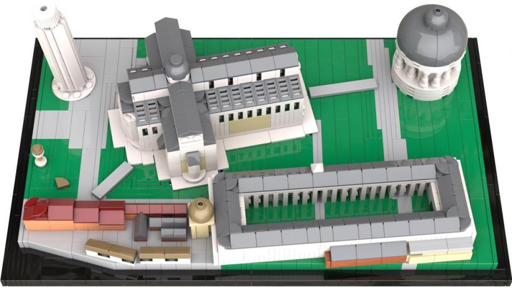 Krzywa Wieża Piza: alternatywa LEGO z klocków BlueBrixx