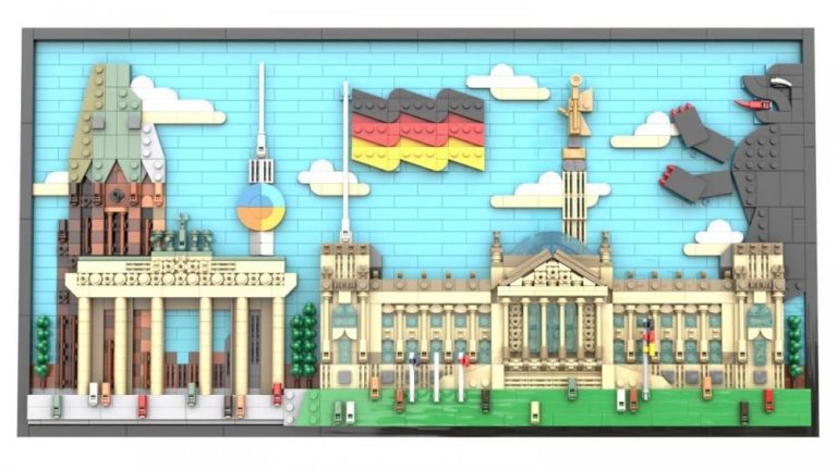 Obraz 3D Zabytki Berlina z klocków kompatybilnych z LEGO