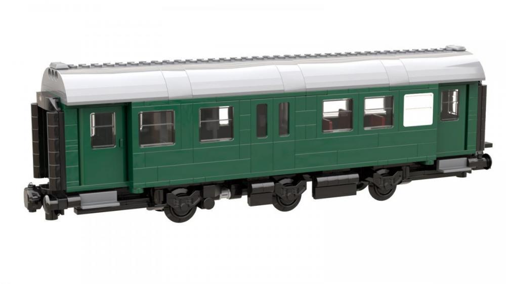 Przebudowany wagon 2. klasy z przedziałem bagażowym 8W zamiennik LEGO