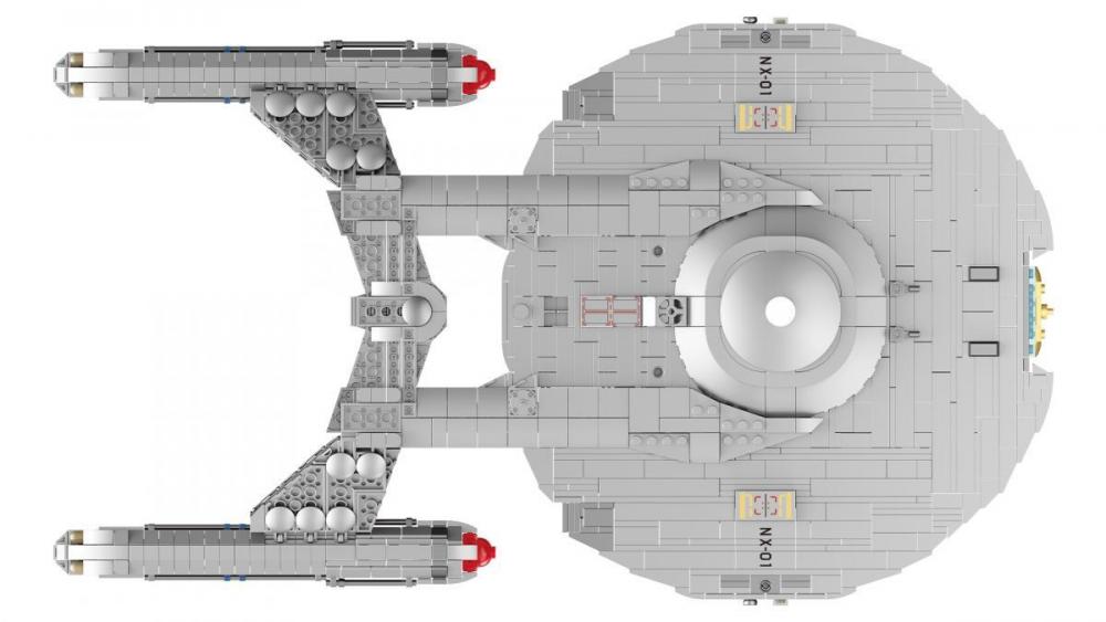Star Trek Enterprise NX-01 duży zestaw z klocków kompatybilnych z LEGO