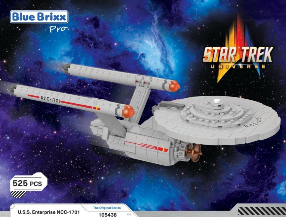 Star Trek USS Enterprise NCC-1701 średni zestaw klocki kompatybilne z LEGO