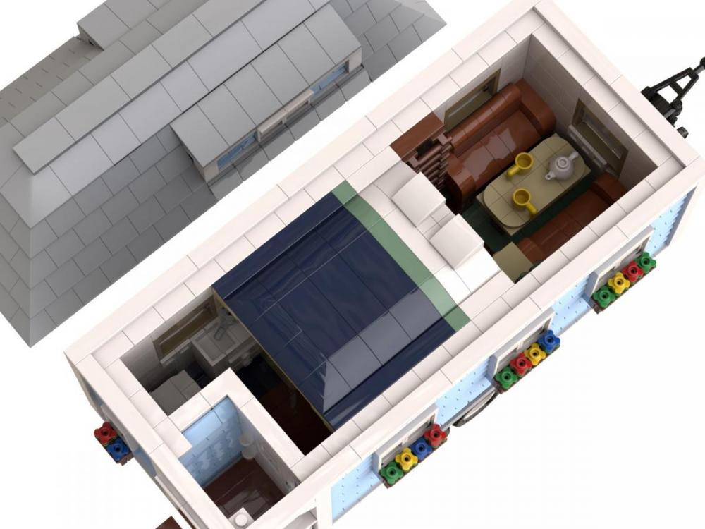 Tiny house alternatywa LEGO - mobilny dom na kółkach