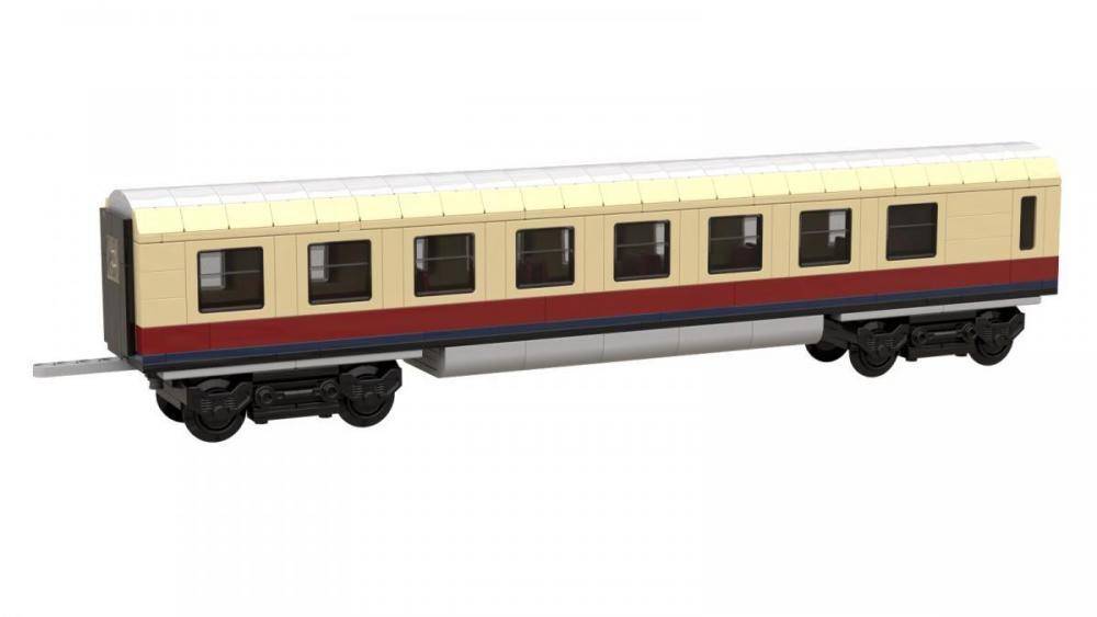 Wagon pasażerski 1. klasa VT 18.16 DR z klocków kompatybilnych z LEGO