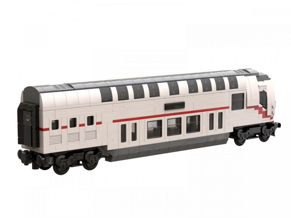 Wagon sterowniczy BR 146 biało czerwony – klocki kompatybilne z LEGO