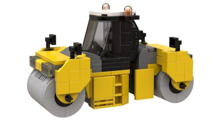 Walec drogowy – maszyna budowlana z klocków kompatybilnych z LEGO