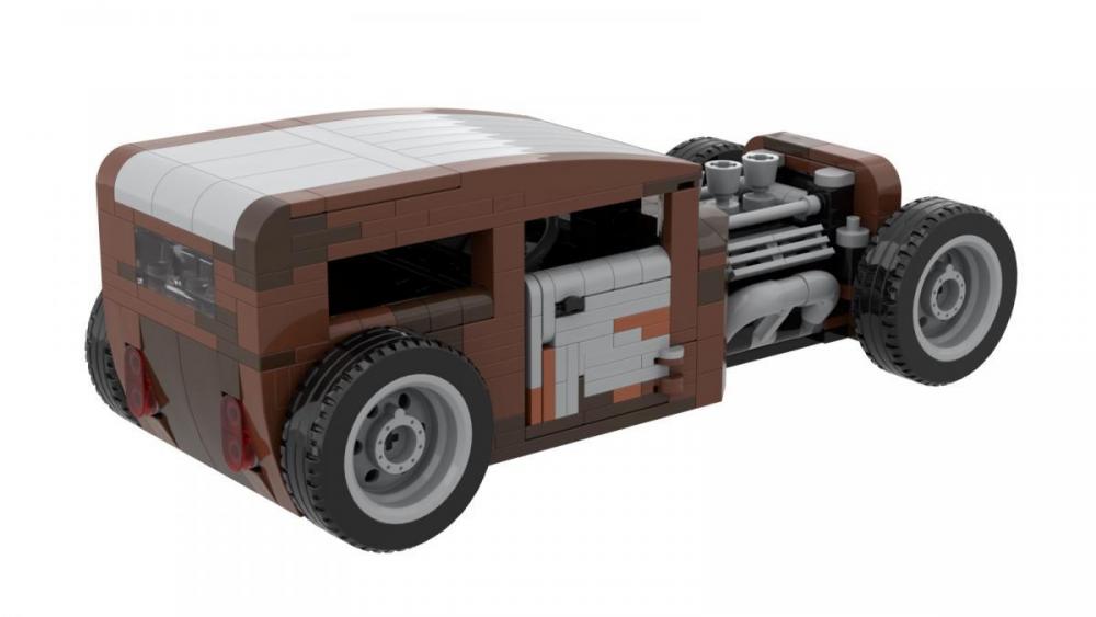 Samochód Mad Max zamiennik LEGO w stylu rat rod