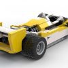 1979 Turbo Formuła wyścigówka biało-żółta z klocków zaciskowych