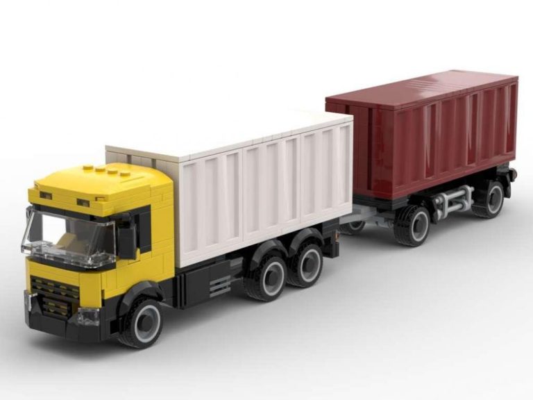 Ciężarówka do przewozu kontenerów z przyczepą – zamiennik LEGO