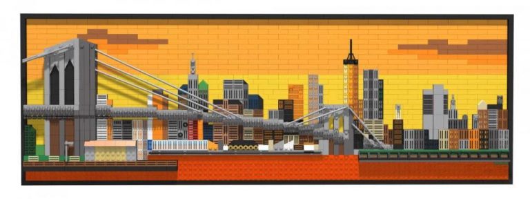 Zachód słońca na Manhattanie obraz 3D – zamiennik LEGO BlueBrixx