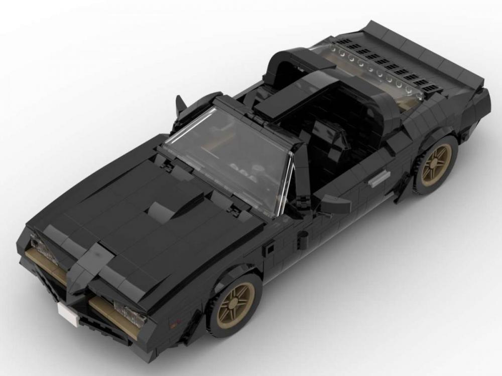 Trans Am Mistrz kierownicy ucieka z klocków kompatybilnych z LEGO
