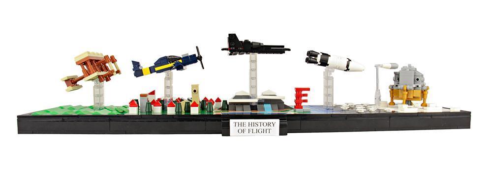 Obraz 3D historia lotnictwa BlueBrixx zestaw kompatybilny z LEGO