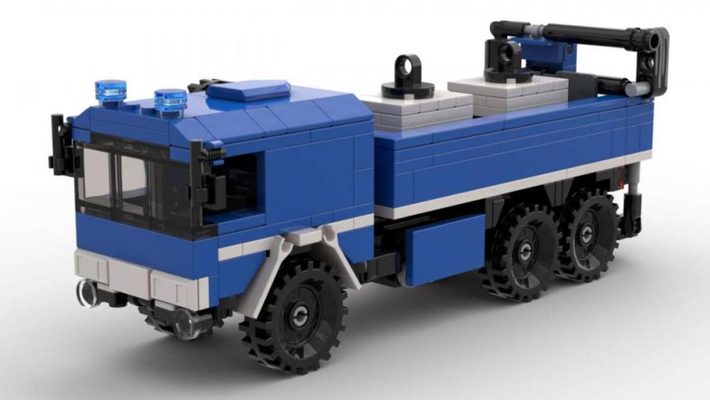 Pomoc techniczna ciężarówka THW z dźwigiem - zamiennik LEGO