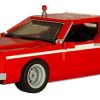 Alternatywa LEGO samochód inspirowany Ford Gran Torino z klocków zaciskowych BlueBrixx. Kolory limuzyny przypominają czerwono-biały mix znany z serialu Starsky i Hutch.