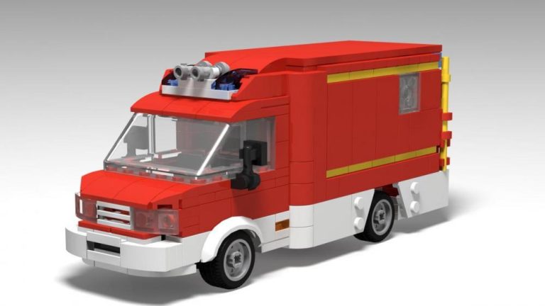 Straż pożarna pojazd straży z klocków kompatybilnych z LEGO