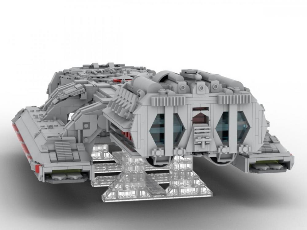 Battlestar Galactica statek kosmiczny BlueBrixx zamiennik LEGO - tył statku