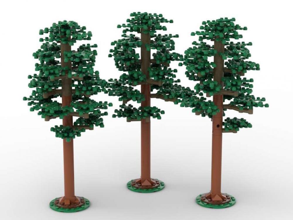 BlueBrixx drzewa – sosna z klocków kompatybilnych z LEGO