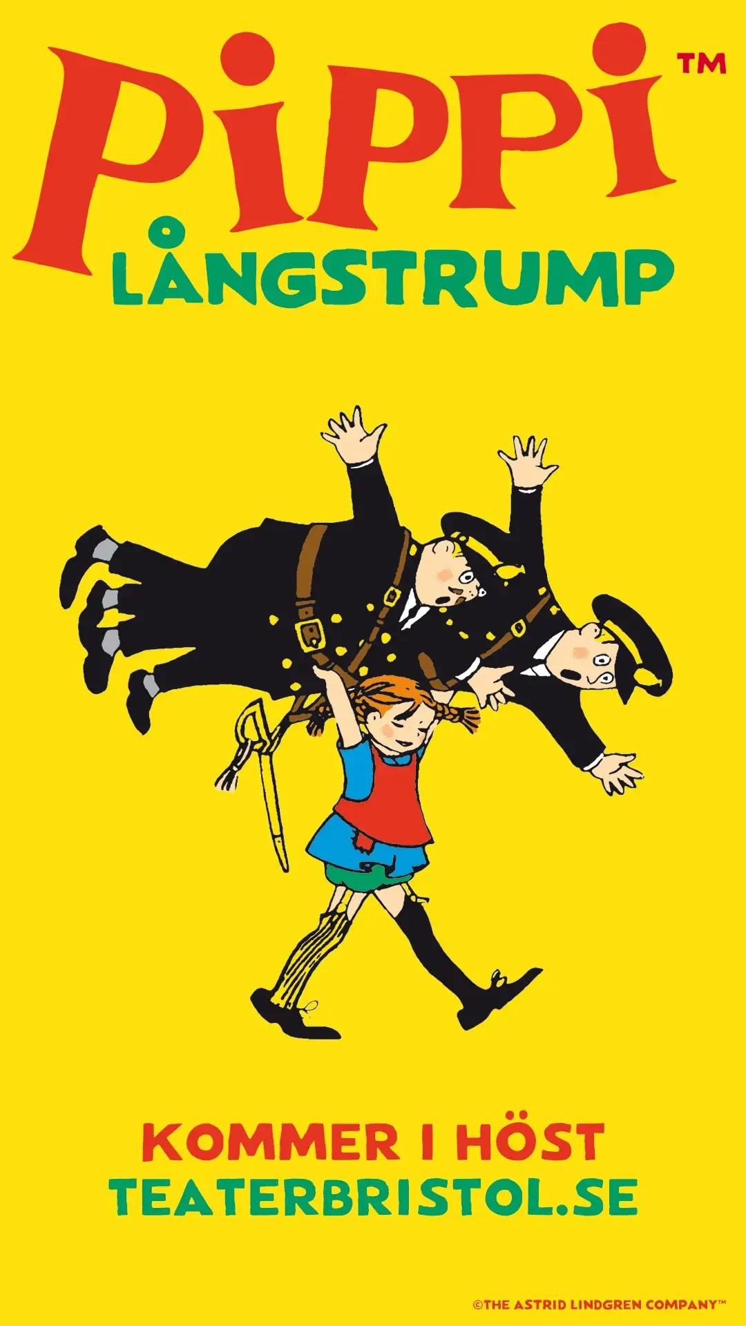 Pippi Långstrump blir teater i Sundbyberg på Teater Bristol.