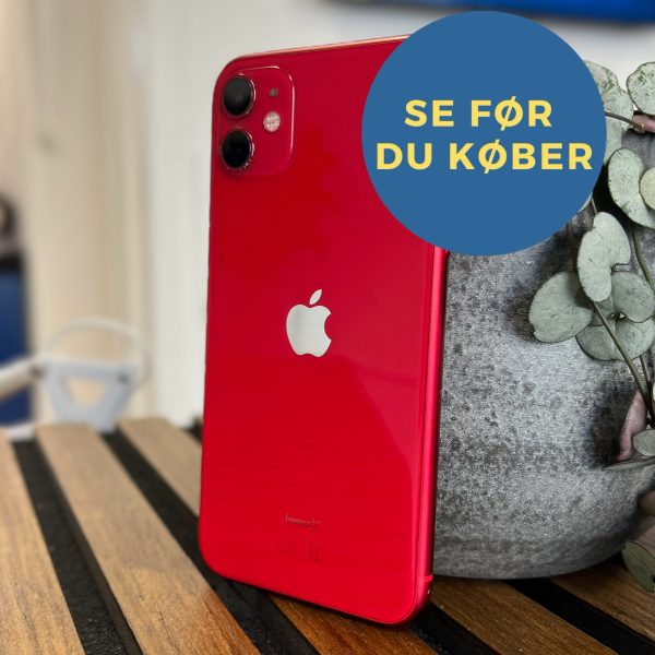 Apple iPhone 11 Rød 64GB Brugt - Flot Stand