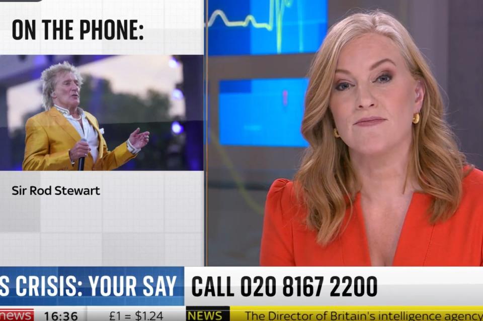 Rod Stewart called in to Sky News’ Your Say segment on Thursday (Sky News)