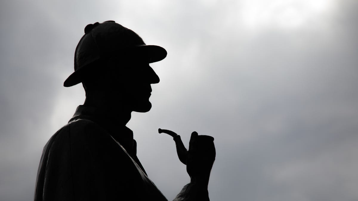 The statue of Sherlock Holmes outside Baker Street London Underground Station.